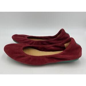 Tieks By Gavrieli Rouge Red Suede Ballet Flats size 7 Travel Stretch Packable